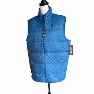 BNWT Swiss Tech Men's Blue Quilted Puffer Vest Large